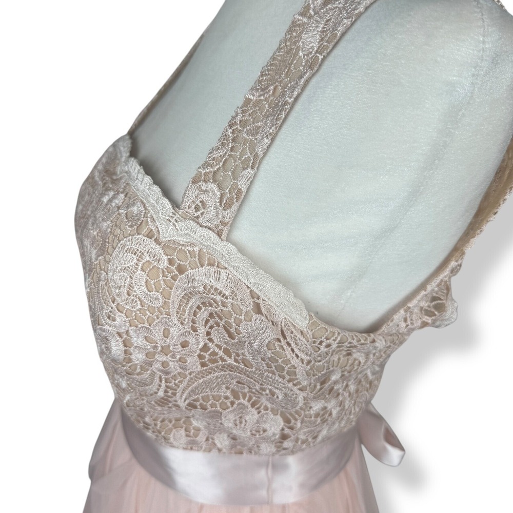 Teeze‎ Me Party Dress Womens Size 7 Pink Lace Ballet Angel Coquette Fairy Glam - Picture 10 of 12
